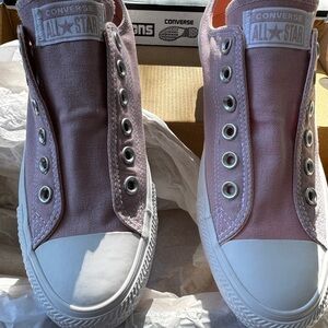 Converse Plum Chalk Slip-On Sneakers